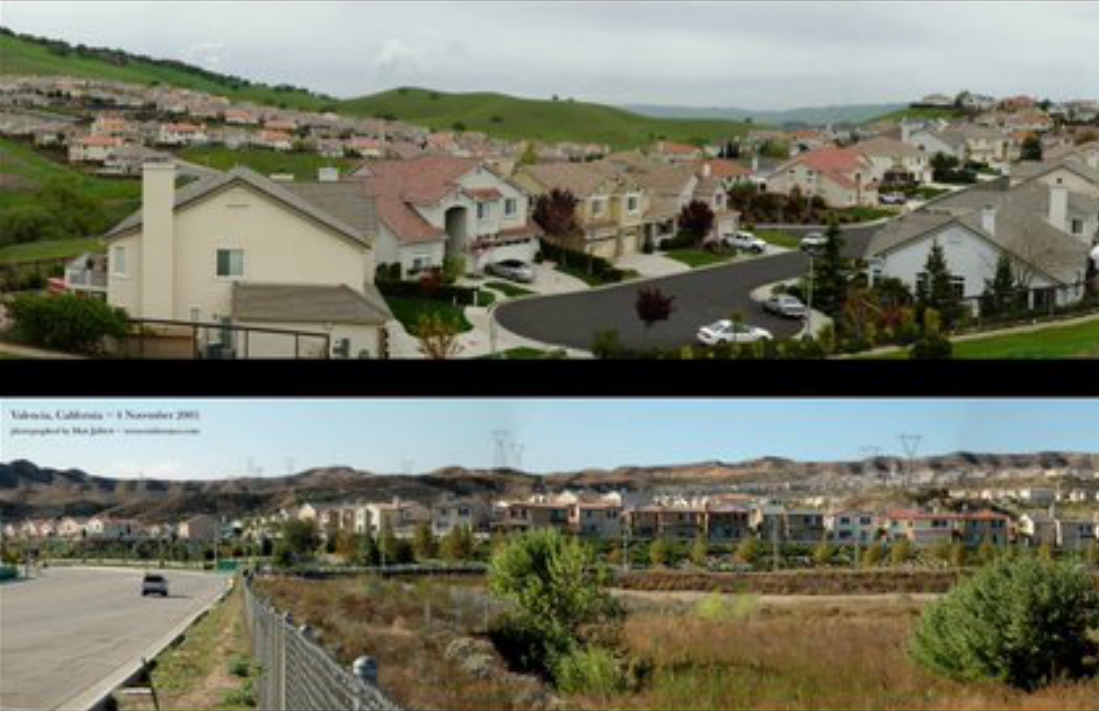 two small town street views