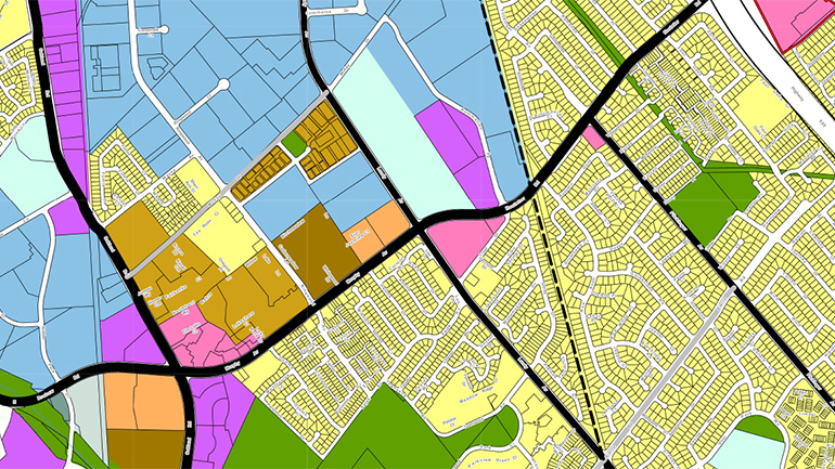 colorful map created using ArcGIS and Google Earth
