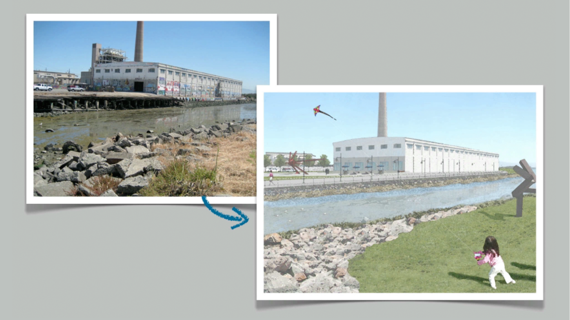 before and after of image manipulated in photoshop