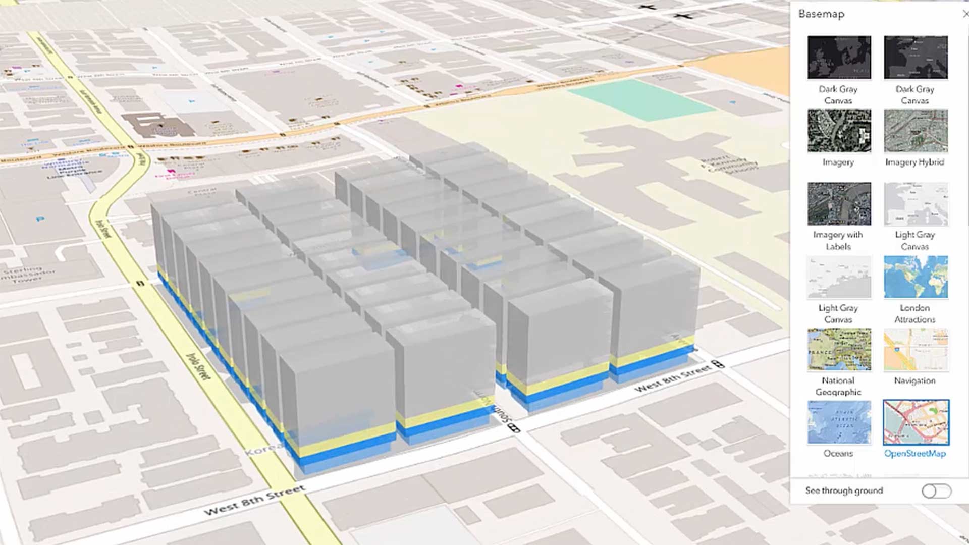 3d model built in CityEngine for urban planning course