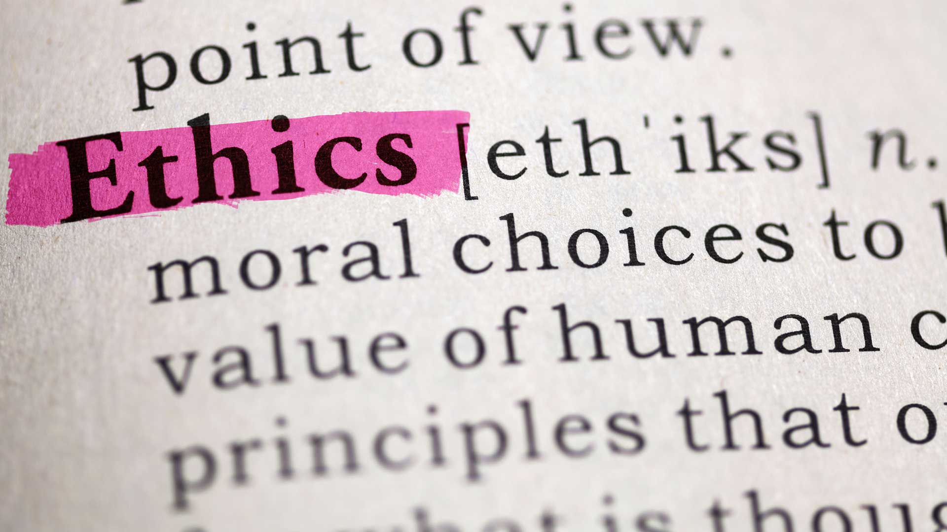 ethics definition from dictionary