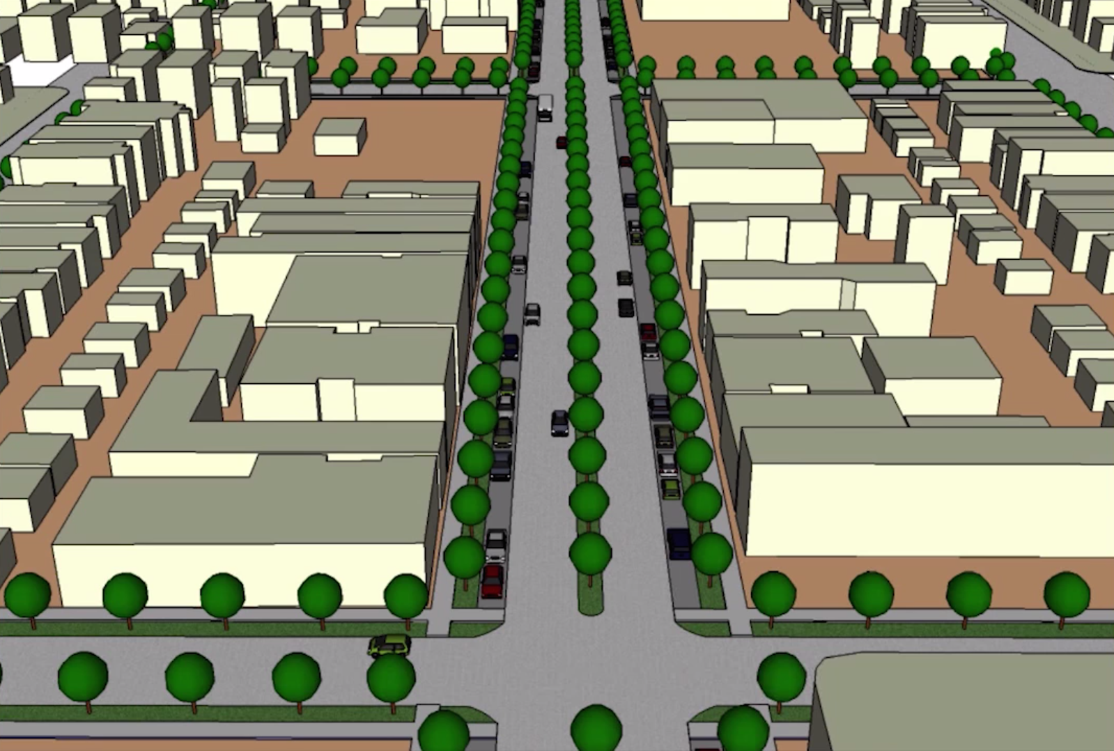 3-d street created with planning software