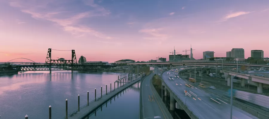 The I-5 in Portland, Oregon. 