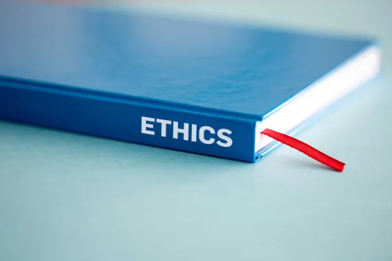 book titled "Ethics" 