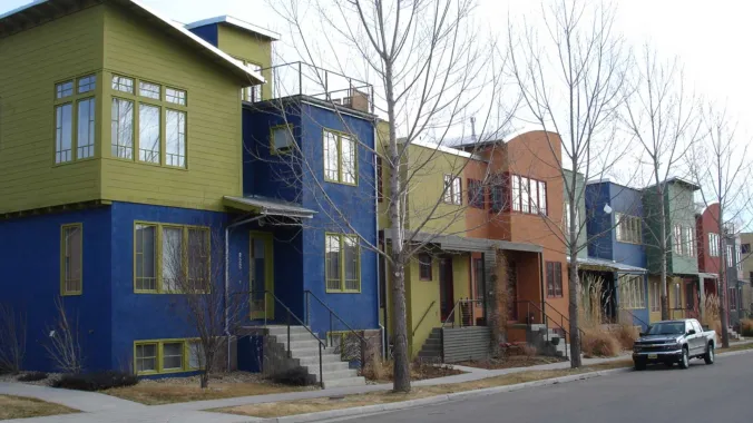 colorful townhomes 