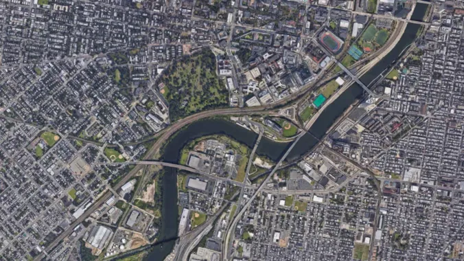 aerial image of portland oregon