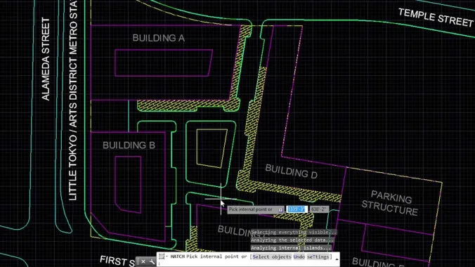 site plan created in autocad