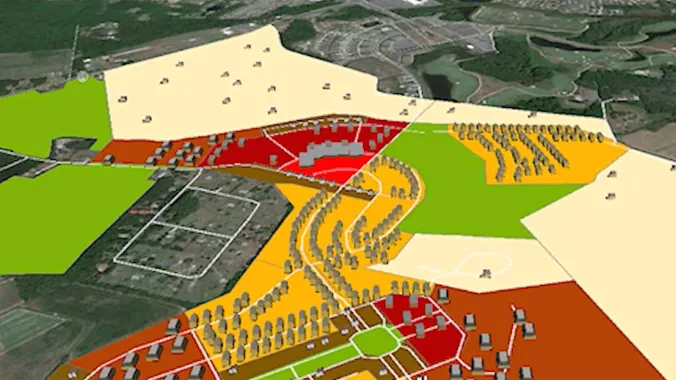 screenshot of map created with communityviz