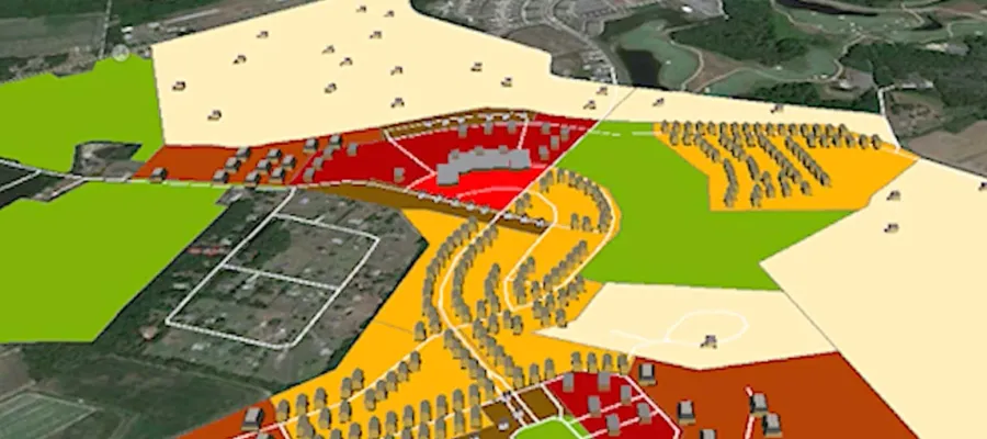 screenshot of map created with communityviz