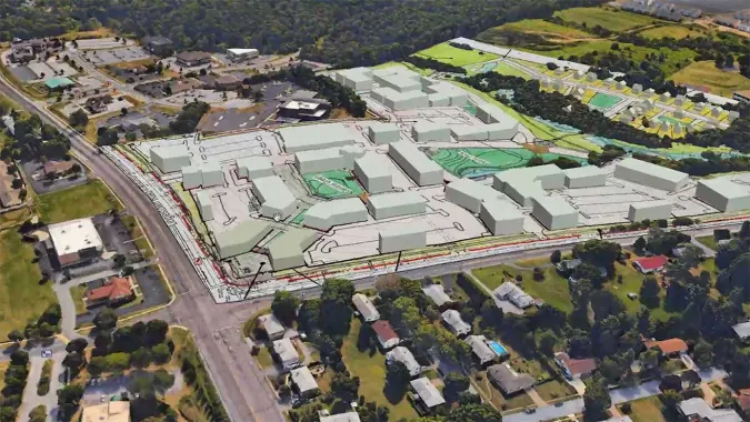 Sketchup model in google earth pro for urban planning course