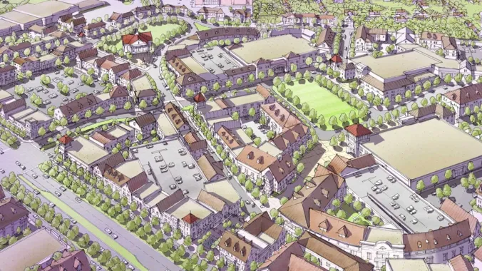 rendering of city aerial