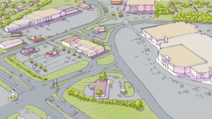 city created in sketchup