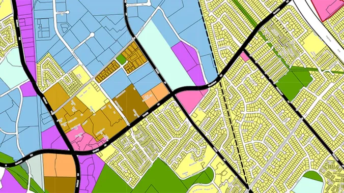 colorful map created in arcgis and google earth