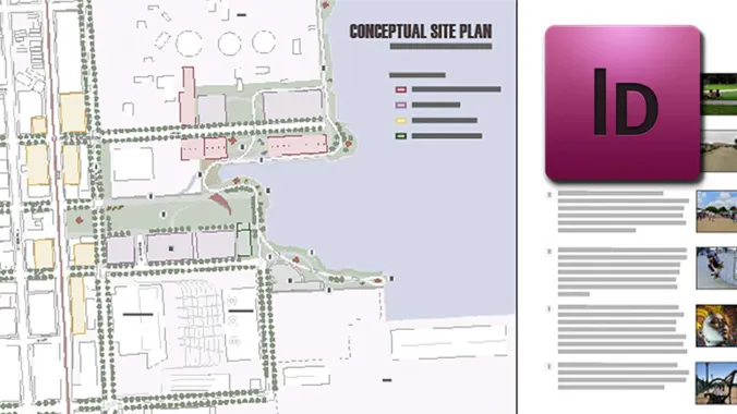 site plan layout created in adobe indesign 