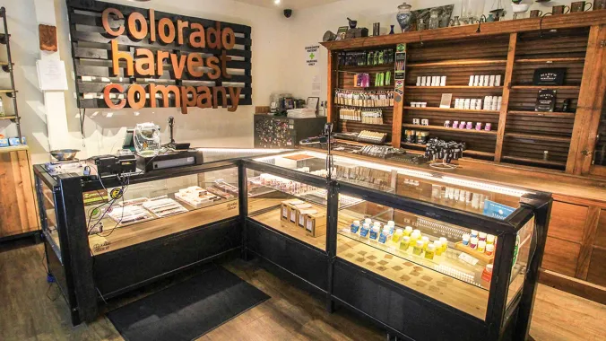 interior of marijuana dispensary