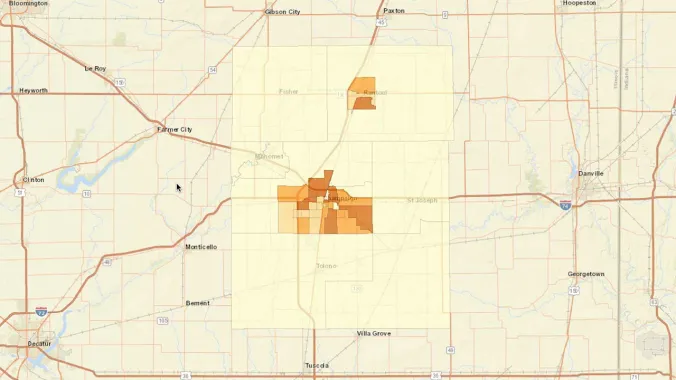 map showing demographics using geoda software
