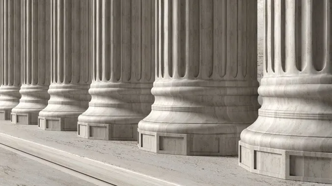 columns in front of government building