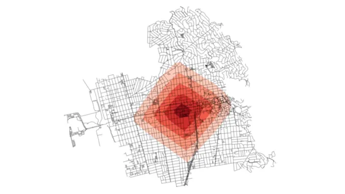 street network map created in python for urban planning course
