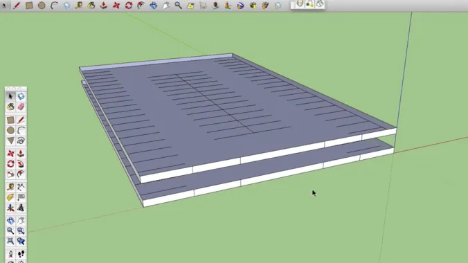 parking structure created in sketchup