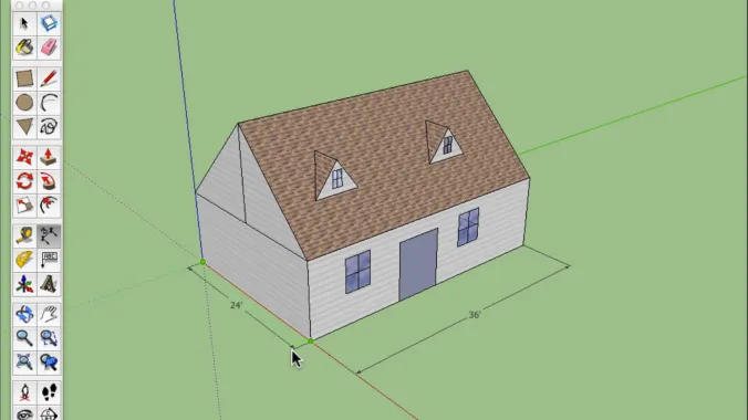 3-d house created in sketchup