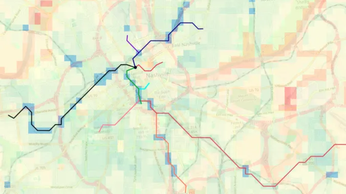 map of proposed transit corridor