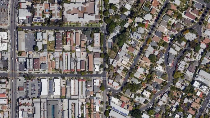 map view of mixed housing types