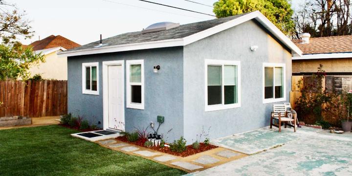 detached accessory dwelling unit ADU in backyard