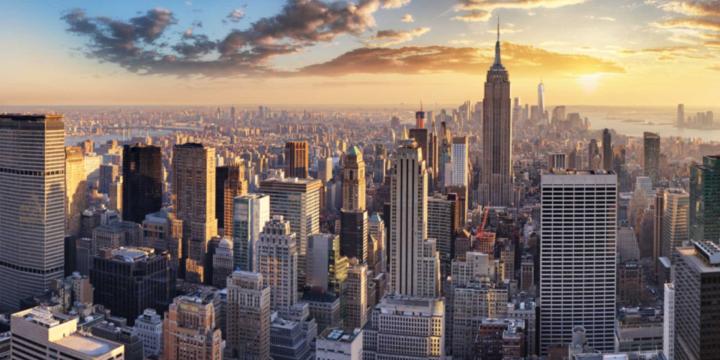 aerial view of new york city