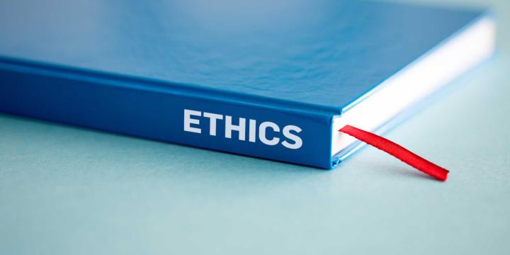 book titled "Ethics" 
