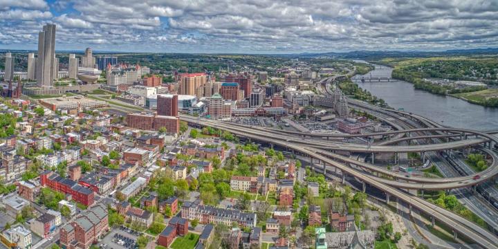 aerial view of a city