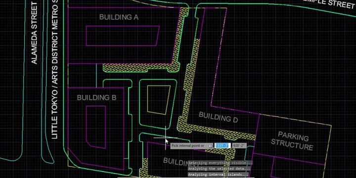 site plan created in autocad