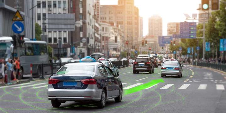 autonomous vehicles on street