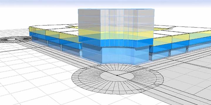 3D model created in CityEngine for urban planning course