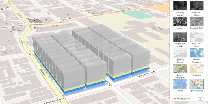 3d model built in CityEngine for urban planning course