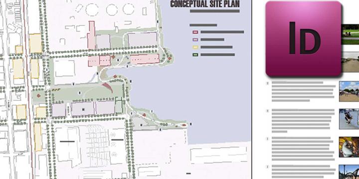 site plan layout created in adobe indesign 