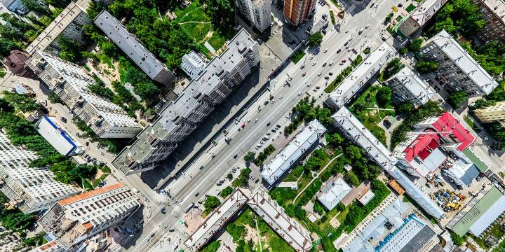 aerial view of city for urban planning course