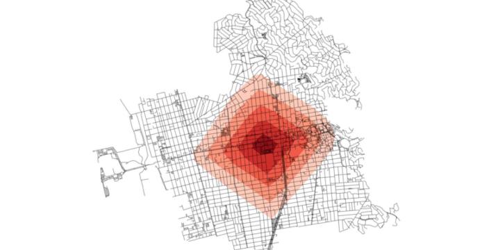 street network map created in python for urban planning course