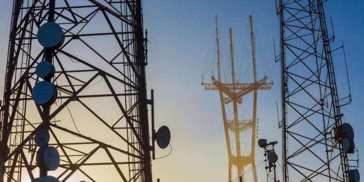 group of telecommunication towers