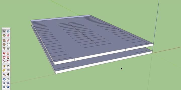 parking structure created in sketchup