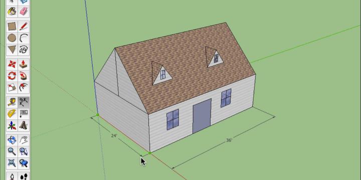 3-d house created in sketchup