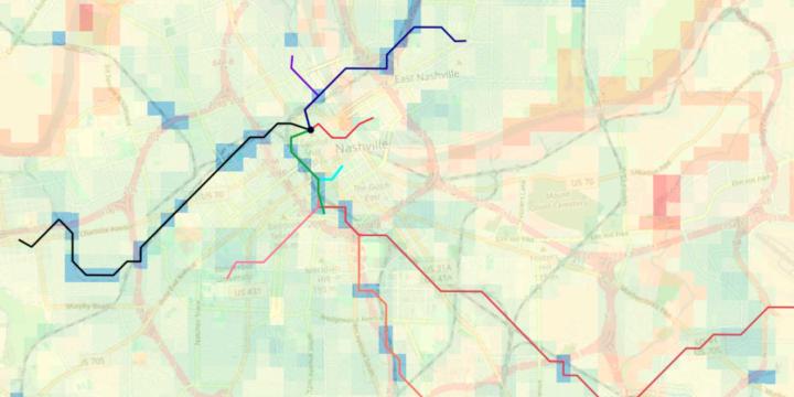 map of proposed transit corridor