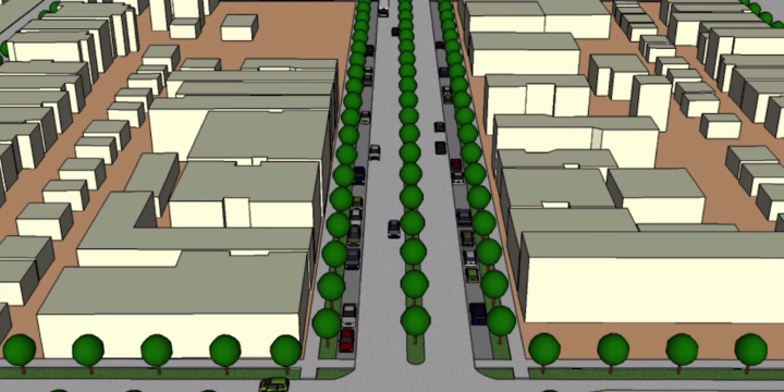 3-d street created with planning software